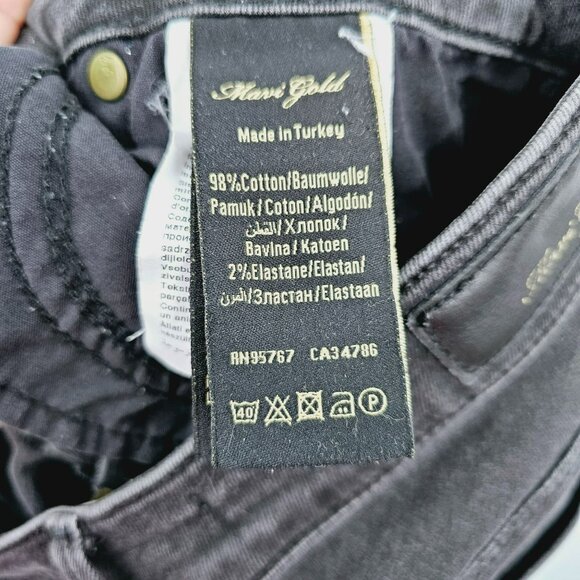 Mavi Gold Skinny Jeans 27 Faded Black Grey Cotton Stretch Classic Denim 5 Pocket - Picture 3 of 11